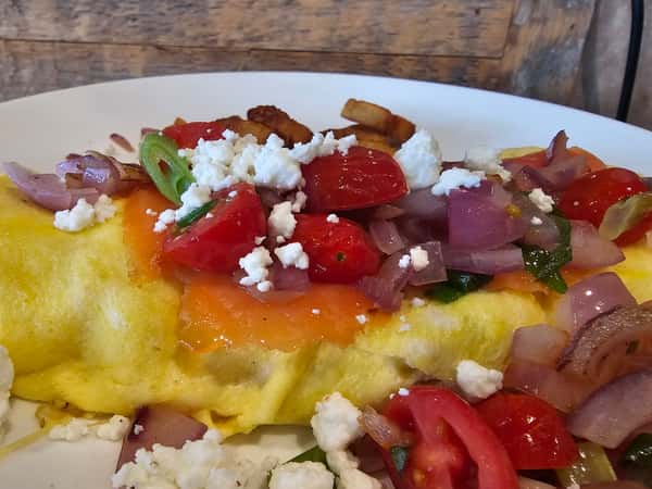 Smoked Salmon & Goat Cheese Omelette
