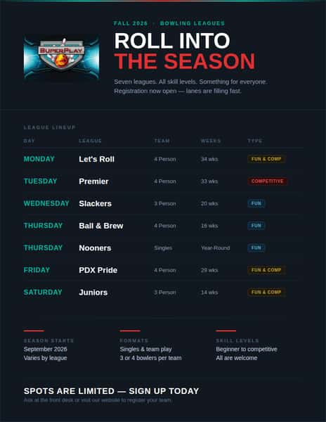 Fall league flyer