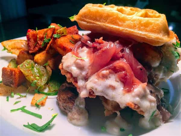 chicken and waffles