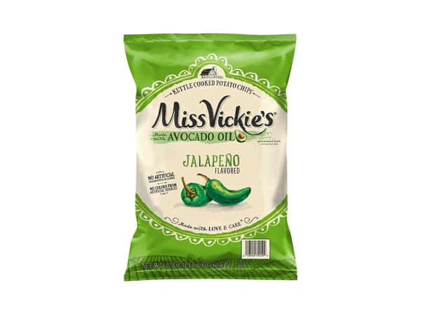 Miss Vickie's Kettle Cooked Potato Chips Avocado Oil Jalapeno Flavored, 22 Oz