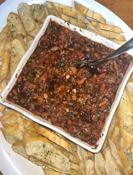 bruschetta with bread/crackers