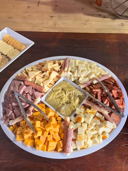 meat and cheese display