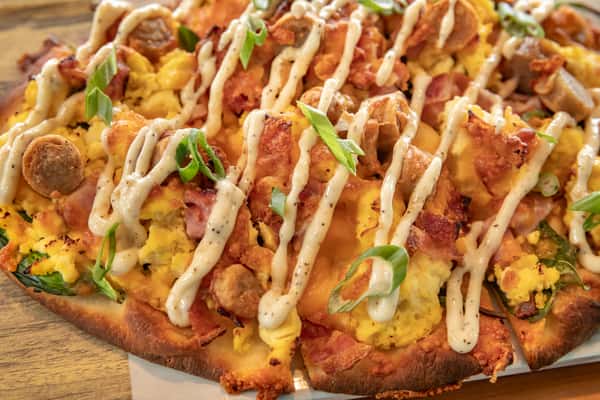 Meat lovers breakfast Flatbread