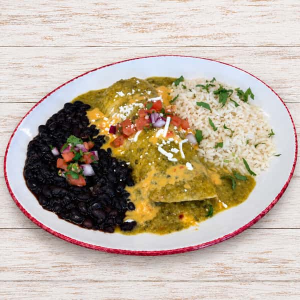 Lunch Roasted Corn & Spinach Enchilada