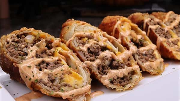 2 Cheese Burger Egg Roll Meal