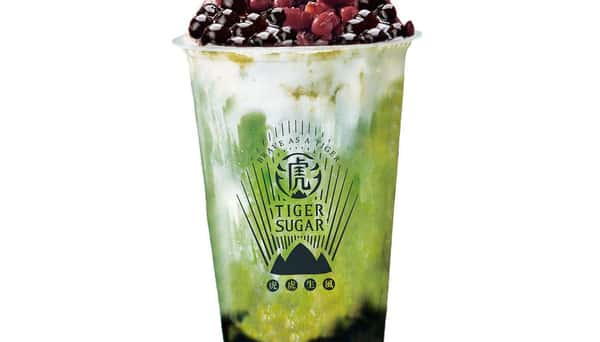 10. Boba & Red Bean Matcha Latte 波霸红豆抹茶