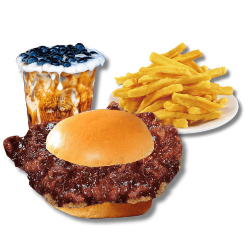 4. Sweet Chili Chicken Sandwich & Fries & Drink 甜辣鸡肉三明治&薯条和饮料