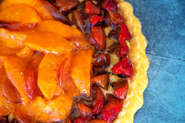 peach plum tart