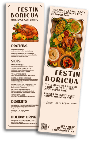 El Super Pan Menu Mockup