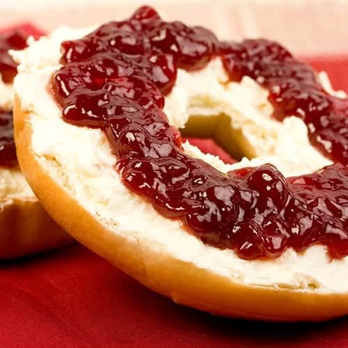 Bagel with Cream Cheese & Jelly