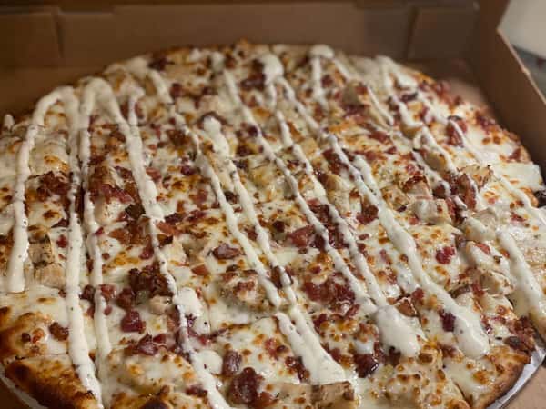 Bacon Chicken Ranch pizza