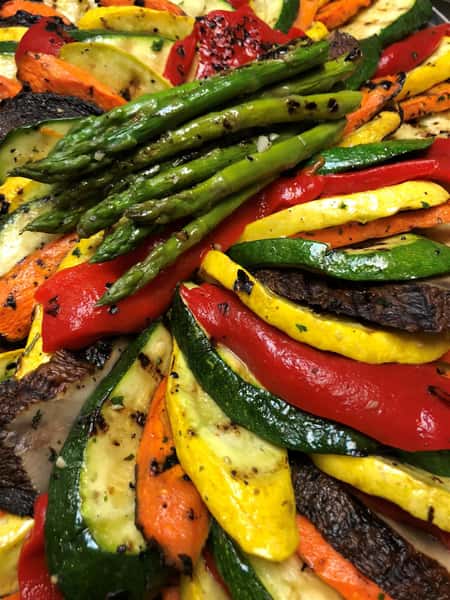 Asparagus and roasted peppers