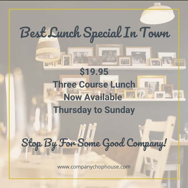 $19.95 Three Course Lunch