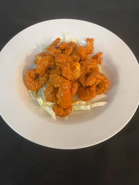 Fried shrimp and cabbage