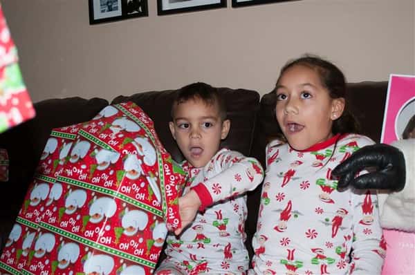 kids with gifts