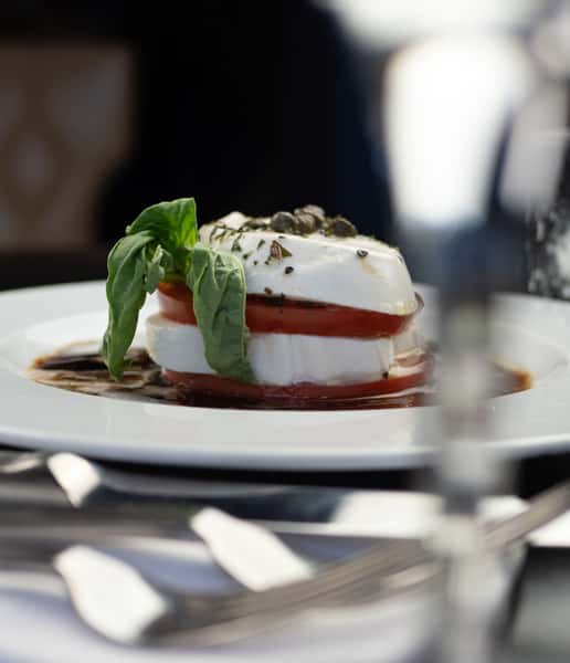 fresh mozzarella and tomato