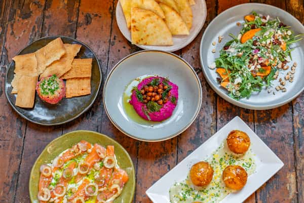 spread of menu items