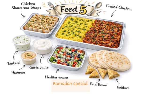 A feast for 5 people. Order today on Doordash , under ramadan special for $69. Or call 9196727324 for pick up at our location 54p0 s Miami blvd, Durham, 277p3 for $59.99
#ramadannc #ncfood #raleighnc #durhamnc