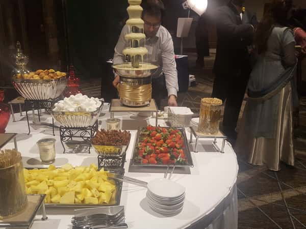 Catering food on table