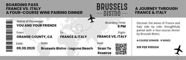 FRANCE VS. ITALY - Boarding Pass
