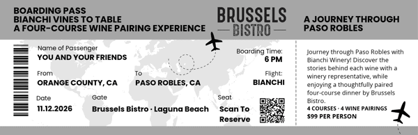 BIANCHI Vines To Table - Boarding Pass