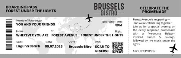 Forest Under The Lights - Boarding Pass