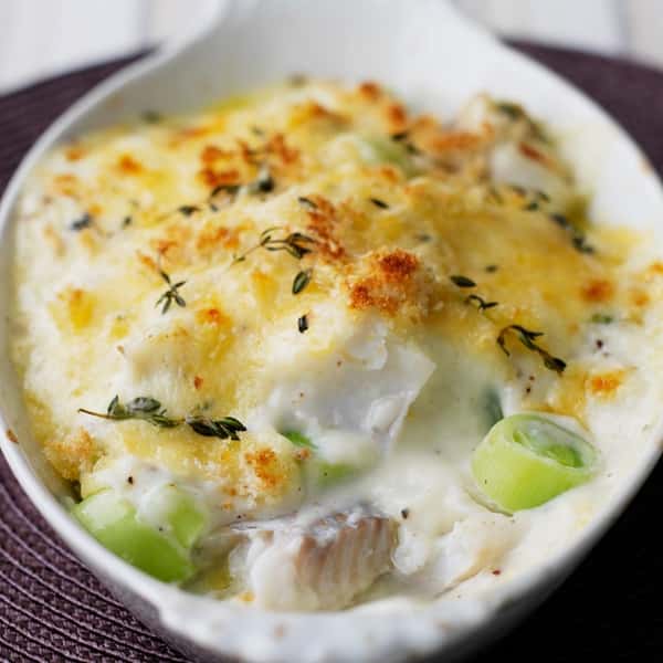 Fish & Leeks Gratin (serves 6 to 8)