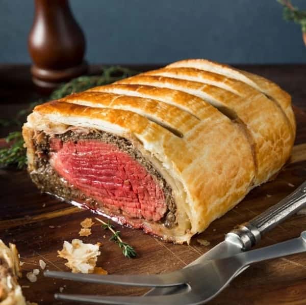 Beef Wellington (serves 6 to 8)
