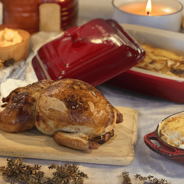 Deboned and stuffed chicken