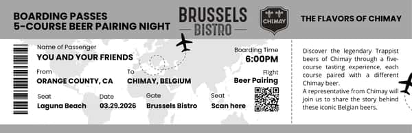 CHIMAY Beer Tasting Night FLYER