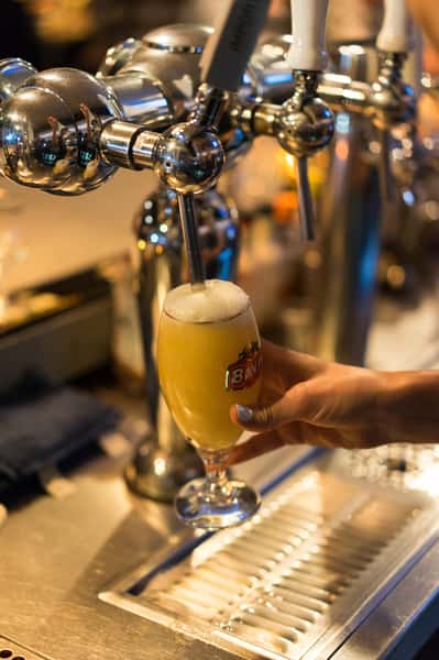 Bavik Beer being poured