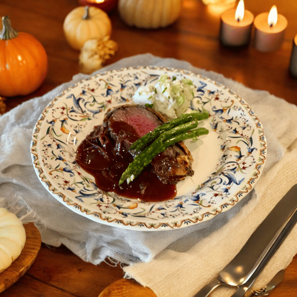 Beef Wellington with Shallot Sauce