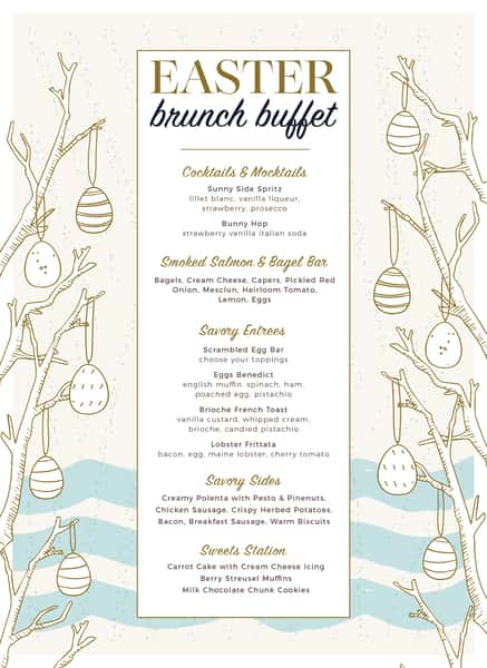 Easter Brunch Buffet Menu