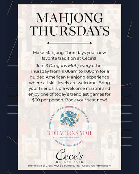 Join us for Mahjong Thursdays at Cece's!