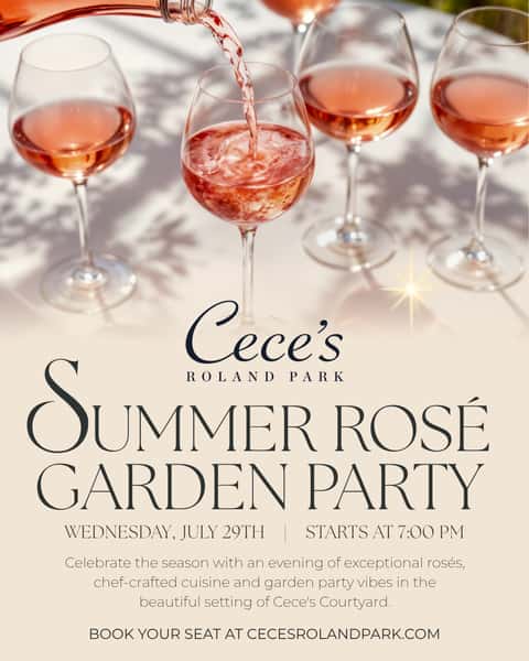 Cece's in Roland Park is hosting a Summer Rose Garden Party
