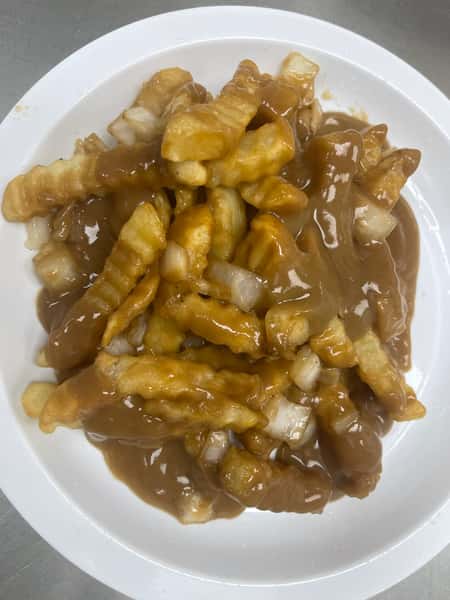 French Fries with Gravy and Onions
