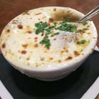 Marsala-flamed French Onion Soup