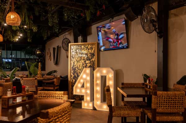 Interior decorated for an event