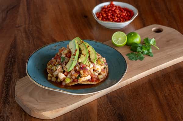 Tostada de Ceviche de Camarón