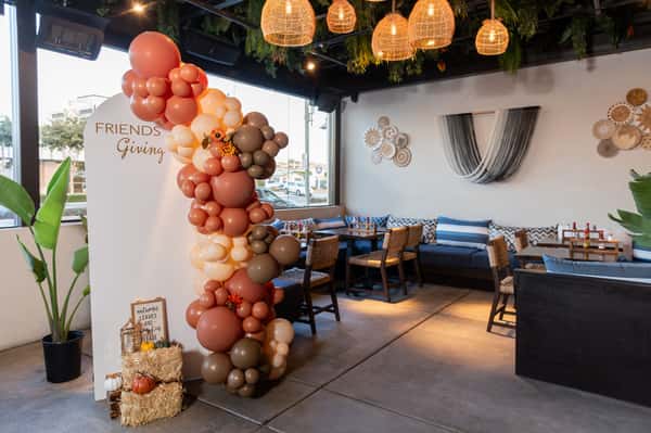 Balloons and decorations for an event