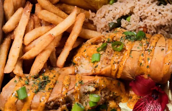 eggrolls and fries