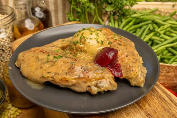Baked Turkey Wings & Cornbread Dressing