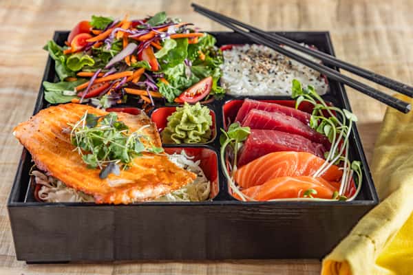 Sashimi And Salmon Teriyaki