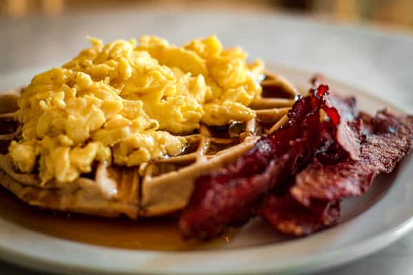 Bacon Waffle and Eggs