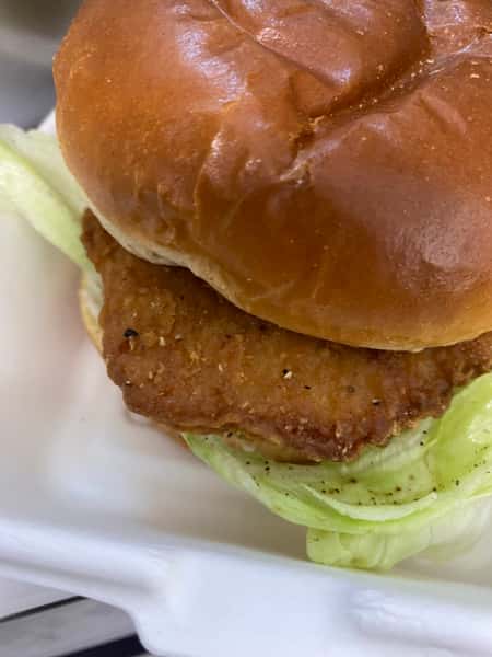 Spicy Mock Chicken Sandwich