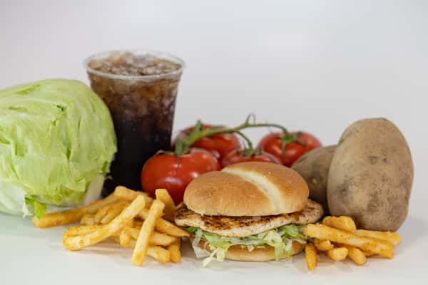 Grilled Chicken Burger Shake Combo