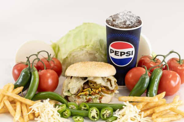 Jalapeno Pepperjack Burger Shake Combo
