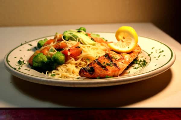 Seafood and pasta dish