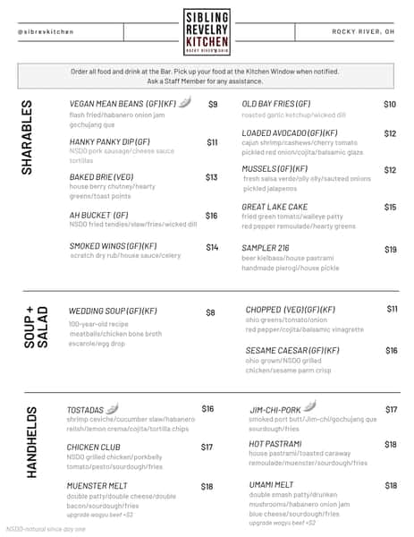 Food Menu Front Page