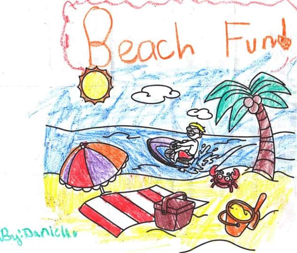 children's crayon drawing